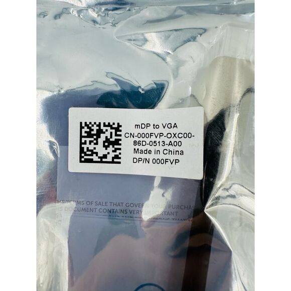13 NEW Genuine Dell 00FVP (DAYBNBC084) Mini Display Port mDP to VGA Adapters - Picture 3 of 6
